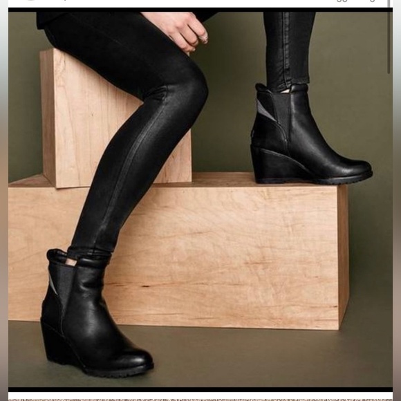 Sorel After Hours Chelsea Boot Women's Black Leather Boots Size 11 - Picture 10 of 10